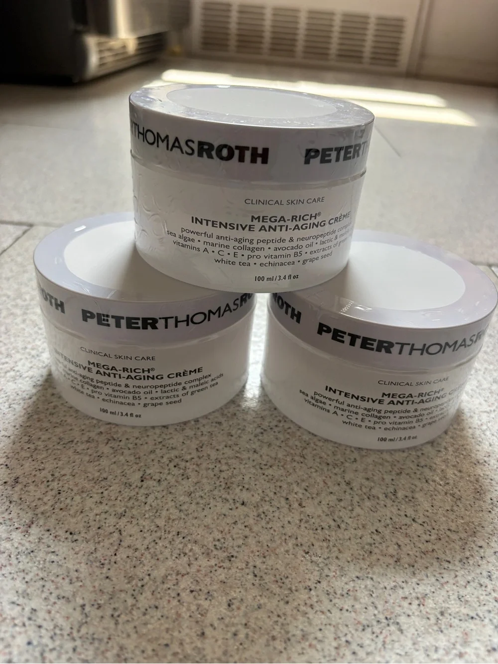 Peter Thomas Roth Mega-Rich Intensive Anti-Aging Crème bundle 3.4 oz jars